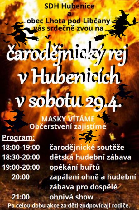 Obsah: Čarodějnický rej v Hubenicích 2023